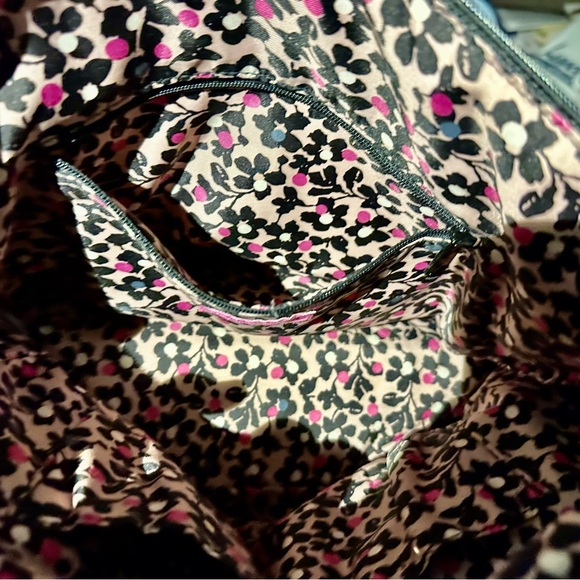 Vera Bradley Hadley On the Go Satchel Black Microfiber EUC - Picture 5 of 7